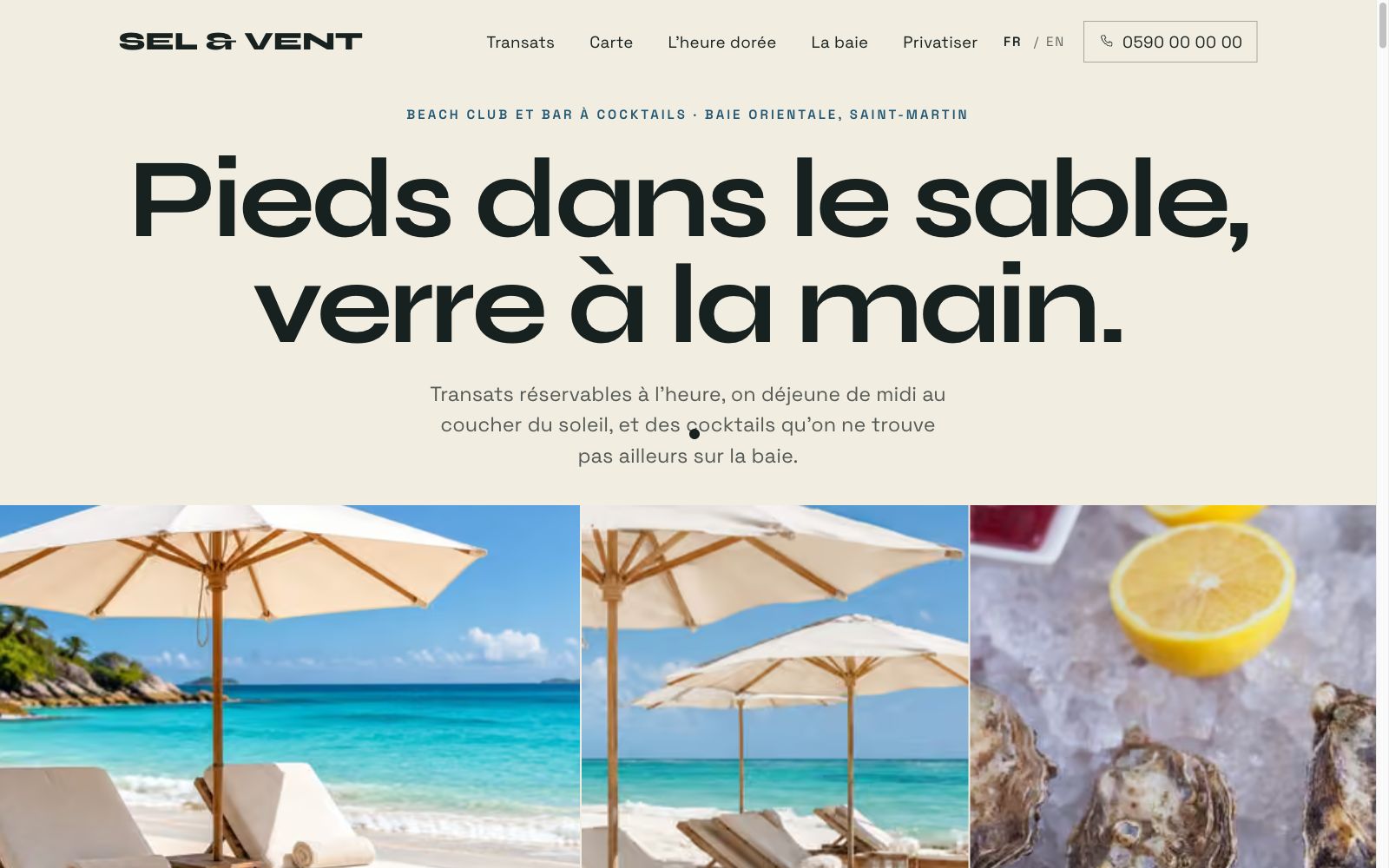 Sel & Vent — Beach club, Orient Bay