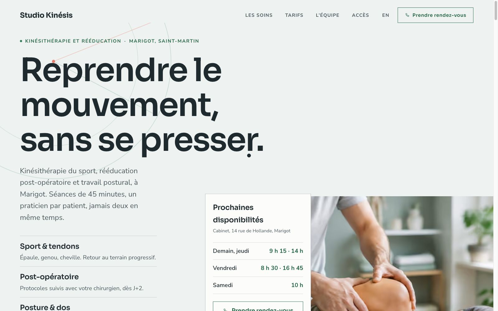 Studio Kinésis — Physiotherapy, Marigot